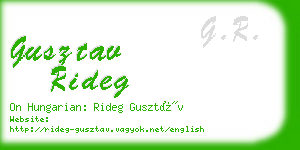 gusztav rideg business card